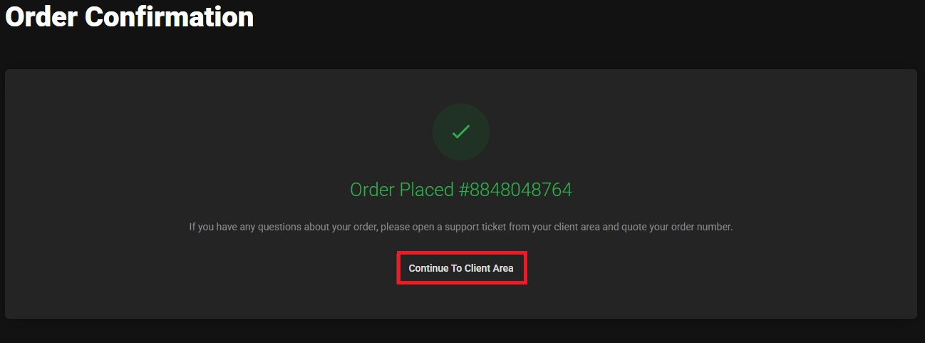 Order Confirmation